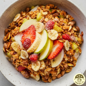 Granola com frutas e açucar