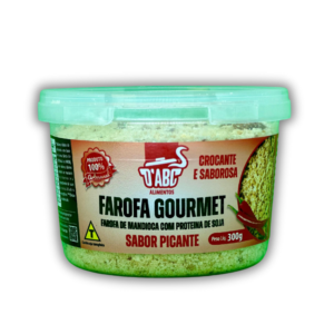 Farofa gourmet picante de farinha de mandioca com proteína de soja