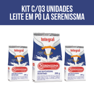 Leite em Pó Integral La Sereníssima 200g (Kit com 3)