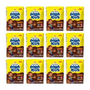 Achocolatado Piracanjuba Pirakids 200ml - Kit com 12 unidades